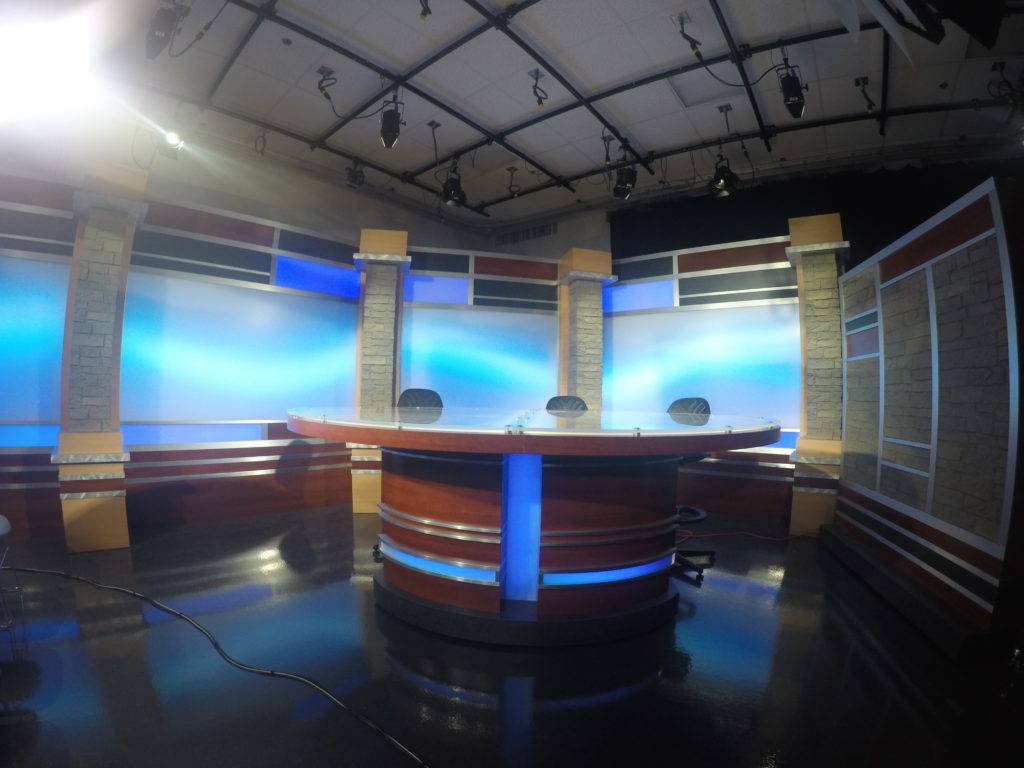 San Antonio College, Custom Interview Desk, Custom News Desk, Custom set build, UNISET