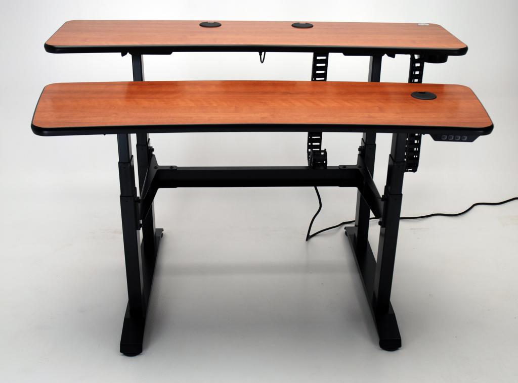 UNISET, PROEDIT, PRO EDIT, PRO-EDIT, Editing furniture, behind the scenes desk, dual height desk, Sit/stand desk, sit stand desk, electric, ergonomic