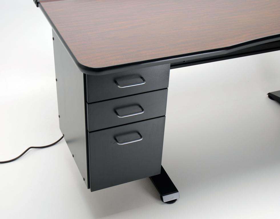 video editing desk, editing desk, electric desk, ergonomic desk, height adjustable console, height adjustable desk