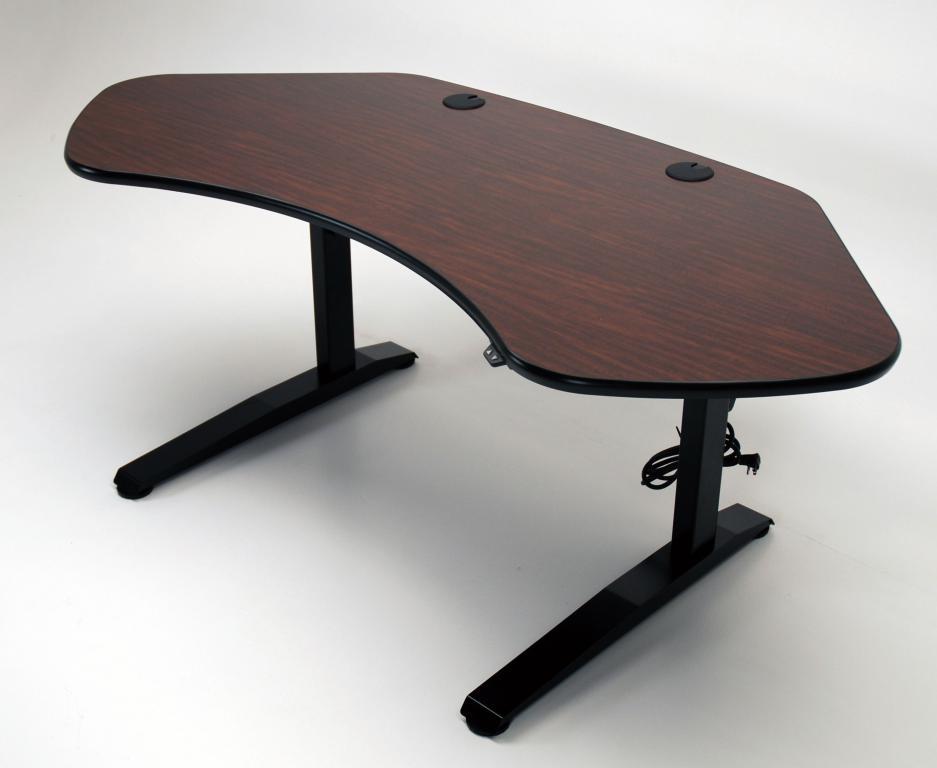 video editing desk, editing desk, electric desk, ergonomic desk, height adjustable console, height adjustable desk