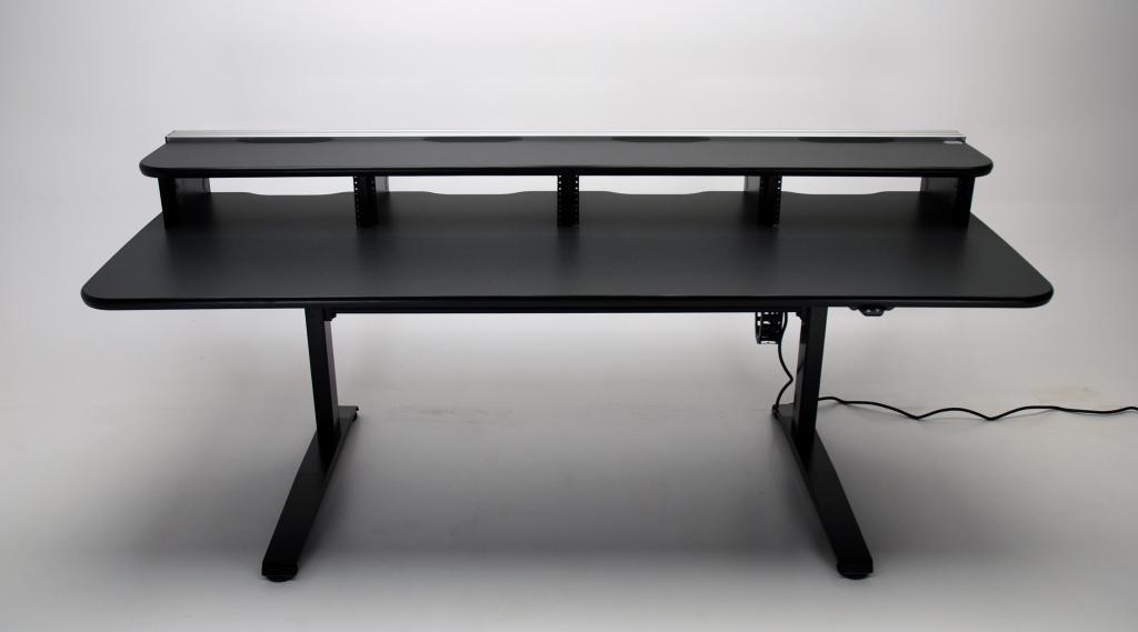 video editing desk, editing desk, electric desk, ergonomic desk, height adjustable console, height adjustable desk