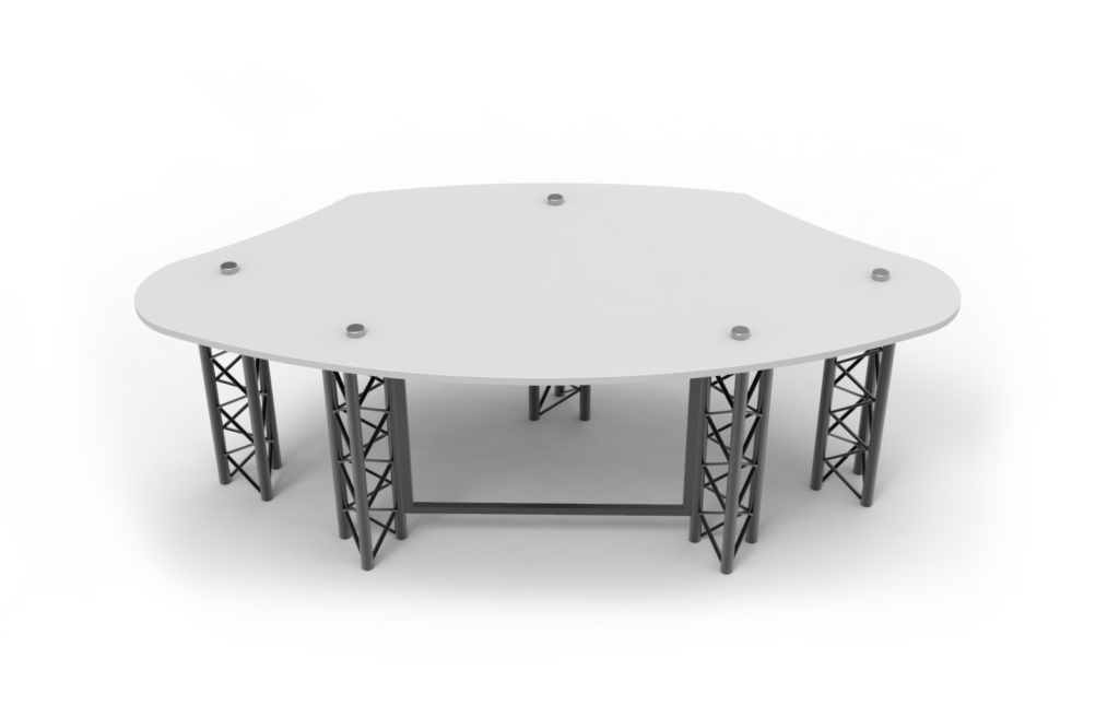 Broadcast Desk Rendering for 4-5 talent