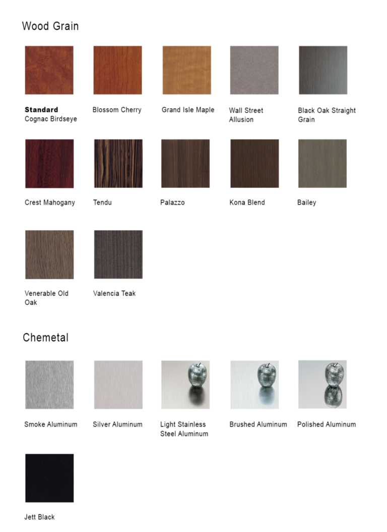 finish options, laminates, high pressure laminates