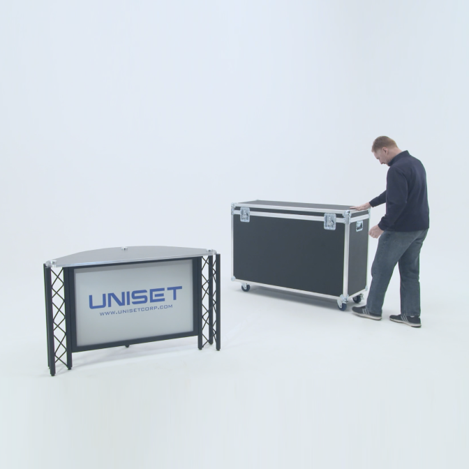 UNIPRO Trade Show Exhibit News Desk & Mobile Carry Case
