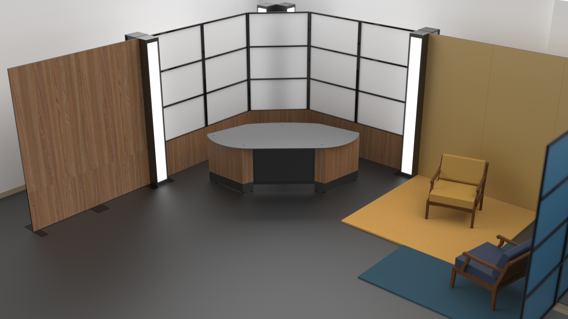 CSU UNIPRO Desk Vanity Panel Rendering D Top