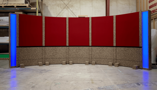 Rolling Panel Background Upper Red Veltex