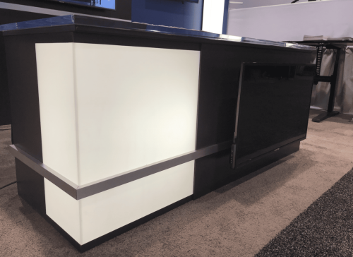 Transition desk frame light box _