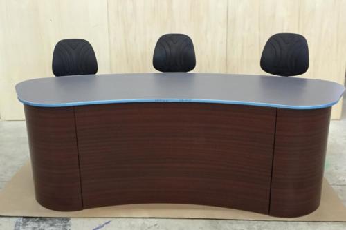 curved interview desk 