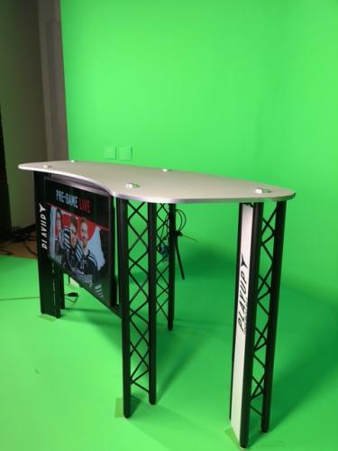 NJ-Devils News Desk with green screen  